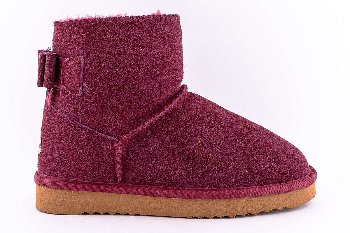Childrenland Παιδικά Μποτάκια για κορίτσι με Γούνα 8817 Μπορντώ 