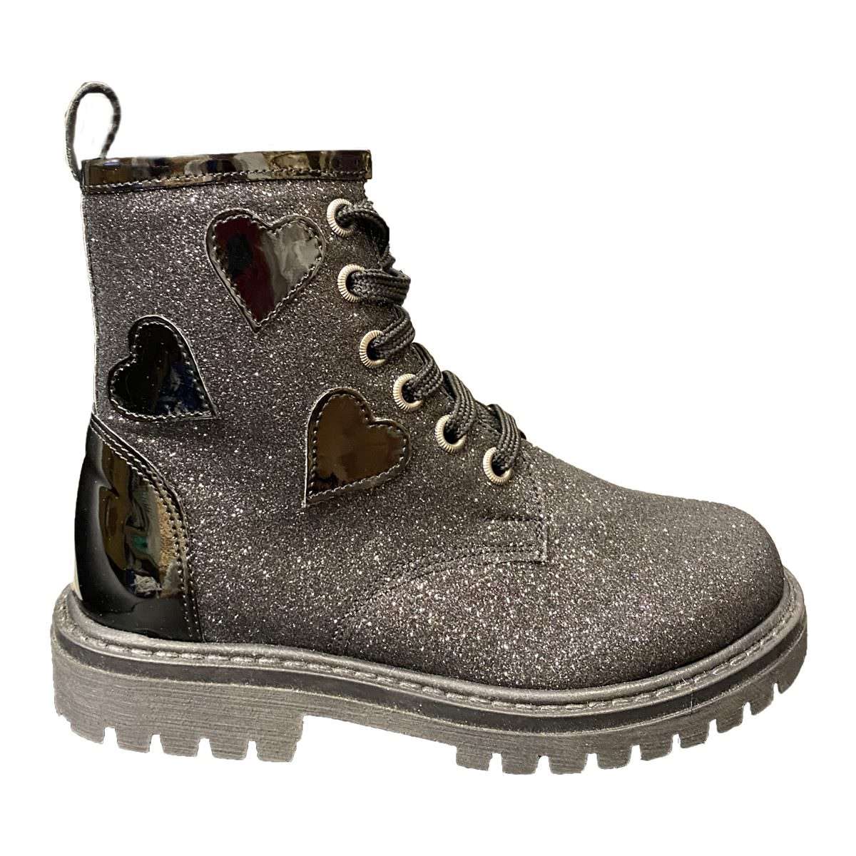 Ricco Μποτακι Με Κορδονι 1851 Μαύρο 